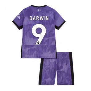 Liverpool Darwin Nunez #9 kläder Barn 2023-24 Tredje Tröja Kortärmad (+ korta byxor)